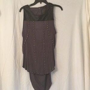 Black and grey tunic top